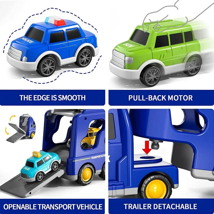 TruckTrail | Aventure sur Roues avec Lumière et Son - Ensemble de Jouets de Transport