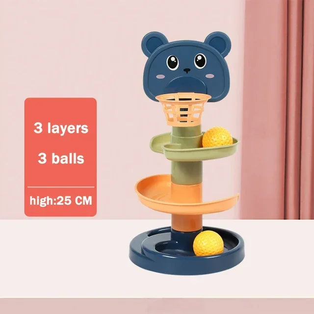TwirlTower | Découvrez l'Équilibrage et le Roulement - Jouet Éducatif à Empiler