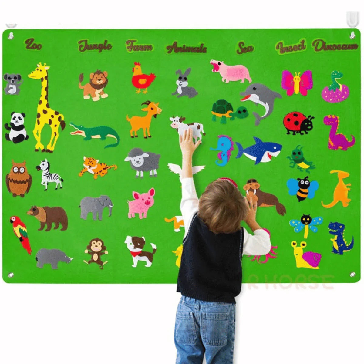 FeltPatch | Apprendre de manière imaginative avec les Animaux et la Nature - Tableau de Jeu en Feutre