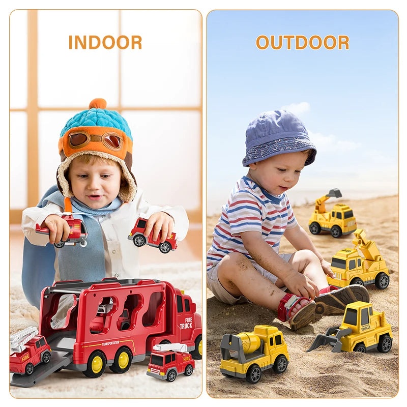 TruckTrail | Aventure sur Roues avec Lumière et Son - Ensemble de Jouets de Transport