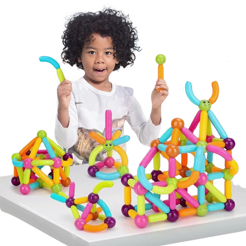 Ensemble de Construction Magnétique Créatif - Blocs de Construction Magnétiques Éducatifs pour Enfants