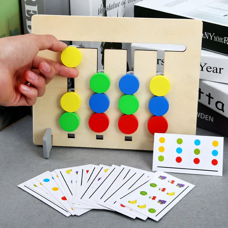 TimberLogic | Apprendre en Jouant à Raisonner - Puzzle de Tri en Bois Montessori
