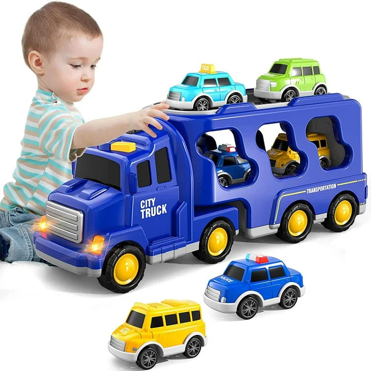 TruckTrail | Aventure sur Roues avec Lumière et Son - Ensemble de Jouets de Transport