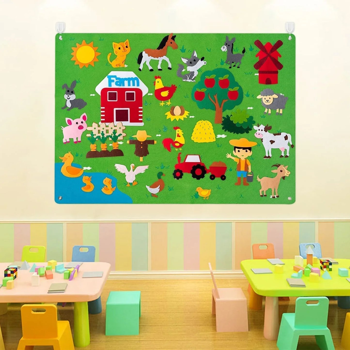FeltPatch | Apprendre de manière imaginative avec les Animaux et la Nature - Tableau de Jeu en Feutre