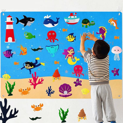FeltPatch | Apprendre de manière imaginative avec les Animaux et la Nature - Tableau de Jeu en Feutre