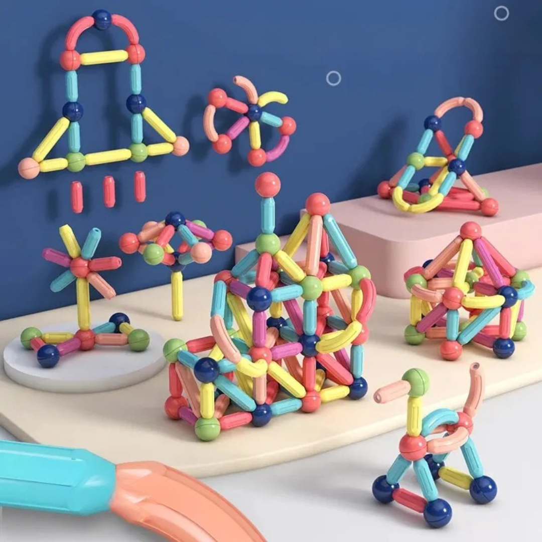Ensemble de Construction Magnétique Créatif - Blocs de Construction Magnétiques Éducatifs pour Enfants
