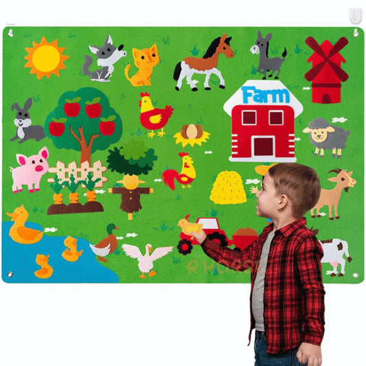FeltPatch | Apprendre de manière imaginative avec les Animaux et la Nature - Tableau de Jeu en Feutre