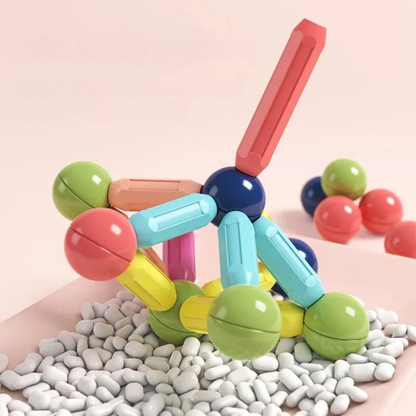 Ensemble de Construction Magnétique Créatif - Blocs de Construction Magnétiques Éducatifs pour Enfants