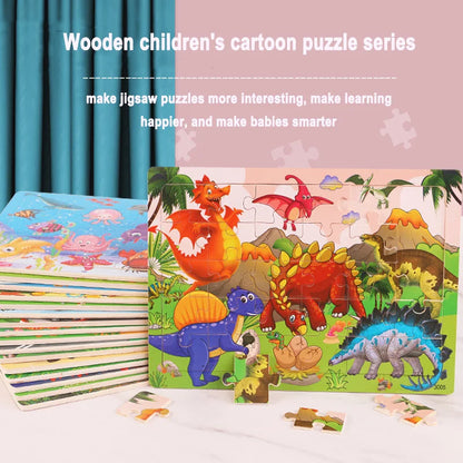 GeoPuzzle | Développez des Compétences avec des Animaux et des Véhicules - Puzzle en Bois