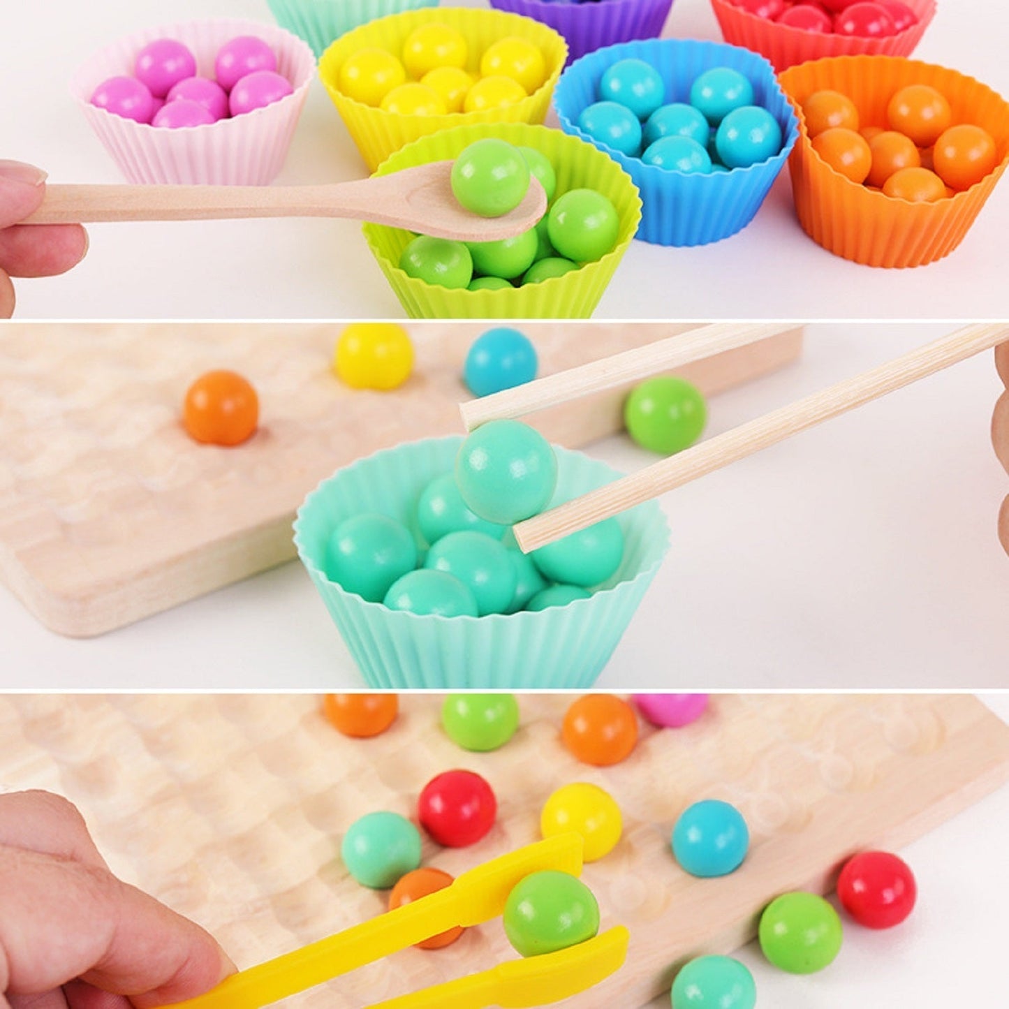 BeadBlox | Tableau de Perles Montessori - Jeu de Couleur, Compte & Gagne pour Enfants Créatifs