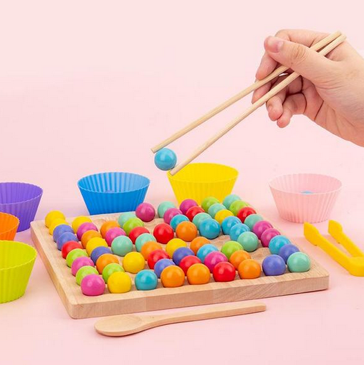 BeadBlox | Tableau de Perles Montessori - Jeu de Couleur, Compte & Gagne pour Enfants Créatifs