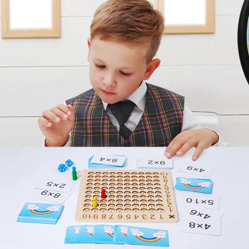 MathMaster | Apprendre les Multiplications de Manière Ludique - Jeu Éducatif en Bois