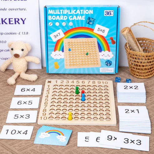 MathMaster | Apprendre les Multiplications de Manière Ludique - Jeu Éducatif en Bois