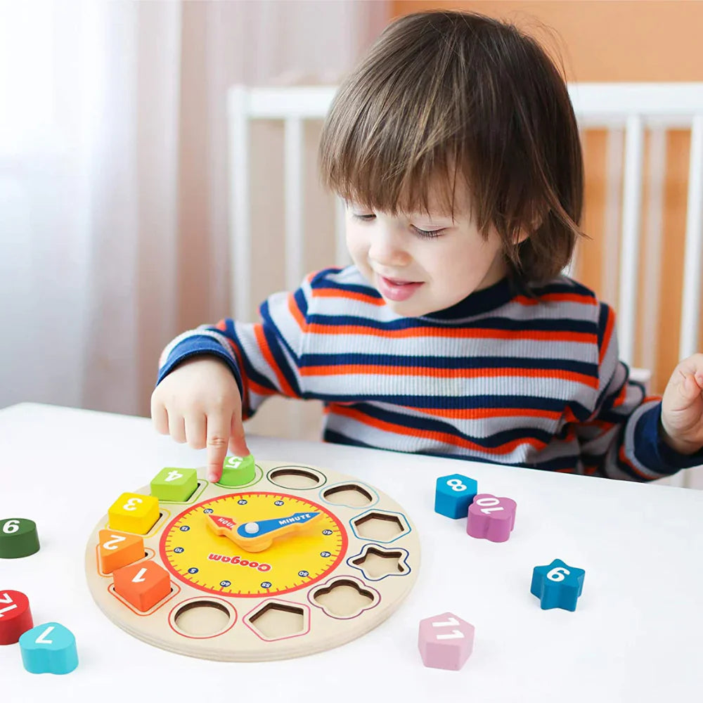 TimeWise | Apprendre à lire l'heure avec jeu et plaisir - Horloge Montessori en bois