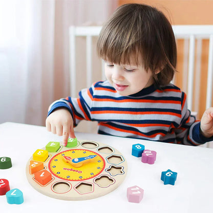 TimeWise | Apprendre à lire l'heure avec jeu et plaisir - Horloge Montessori en bois
