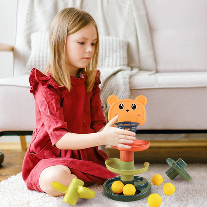 TwirlTower | Découvrez l'Équilibrage et le Roulement - Jouet Éducatif à Empiler