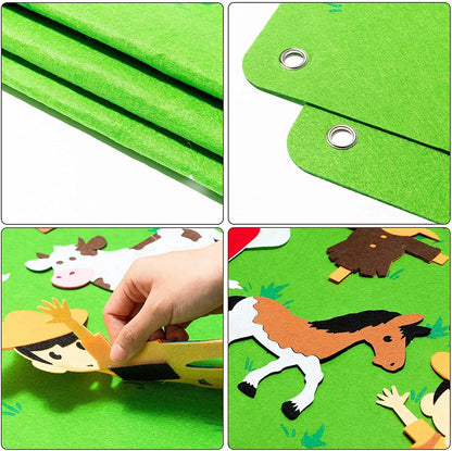 FeltPatch | Apprendre de manière imaginative avec les Animaux et la Nature - Tableau de Jeu en Feutre