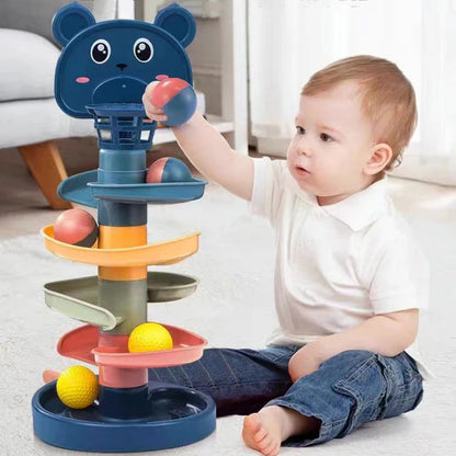 TwirlTower | Découvrez l'Équilibrage et le Roulement - Jouet Éducatif à Empiler