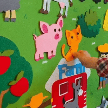 FeltPatch | Apprendre de manière imaginative avec les Animaux et la Nature - Tableau de Jeu en Feutre