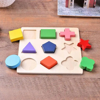SmartShapes | Développez la Reconnaissance des Formes et la Pensée Logique - Tableau d'Apprentissage en Bois
