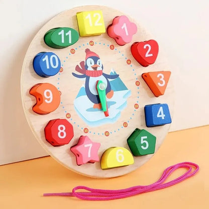 TimeTales | Apprendre à lire l'heure en s'amusant - Jouet d'horloge Montessori en bois