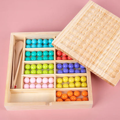 BeadBlox | Tableau de Perles Montessori - Jeu de Couleur, Compte & Gagne pour Enfants Créatifs