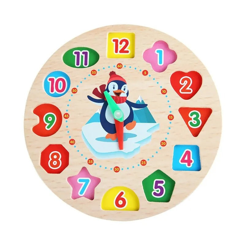 TimeTales | Apprendre à lire l'heure en s'amusant - Jouet d'horloge Montessori en bois